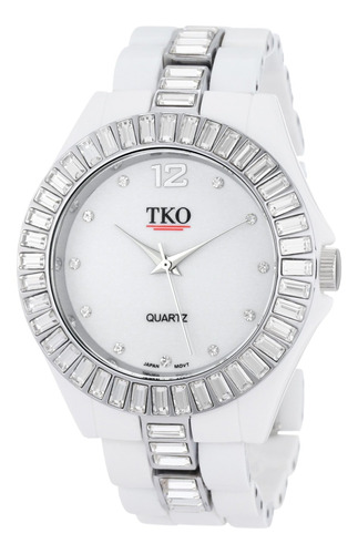 Reloj Mujer Tko Tk545-wt Cuarzo Pulso Blanco En Poliuretano