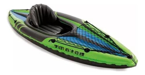 Kayak Inflable Una Persona Remo Aluminio 