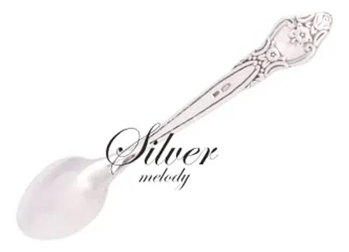 Cucharilla Café Plata 925 Con Diseño Roseta 11g