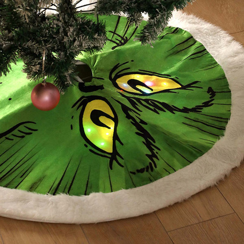 Falda De Árbol De Navidad Grinch De 45.6 Pulgadas For Decor