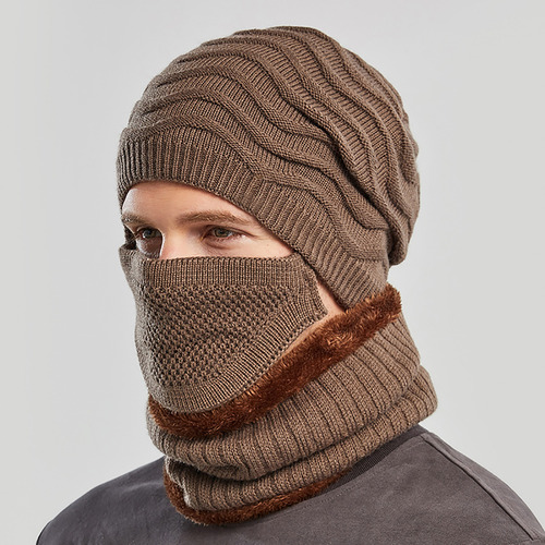 Gorro En Forma De Z Para Invierno, De Lana, Grueso Y Cálido,