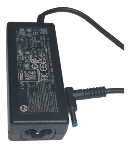 Cargador Hp 19,5v 2,31a Con Pin Azul Negro (Usado)