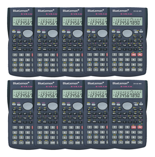 10 Calculadoras Científica Bluelemon Dk-82-ms 240 Funciones 