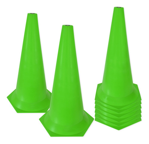 Kit 8 Cones Marcação Muvin 50cm Treino Funcional Agilidade Cor Verde