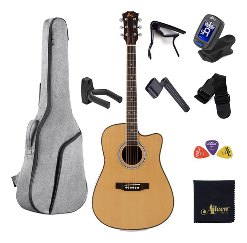 Corte Guitarra Acustica Abeto Tamaño Completo Para Niño Kit