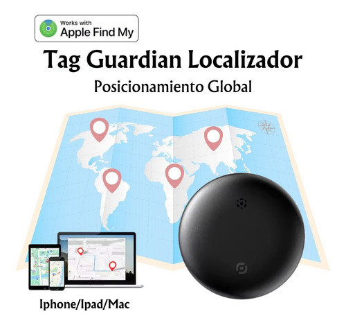 Airtag Guardian Localizador Para Ios Apple Iphone + Funda Vehiculo (tag Negro)