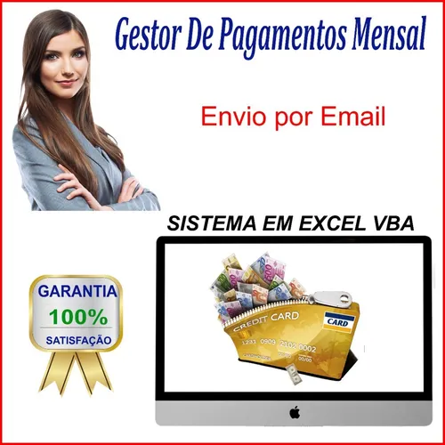 comprar Gestor E Controle De Pagamentos Mensal Em Excel