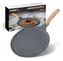Comprar Crepera O Comal Antiadherente 28 Cm Cookify | Stone-tech Series | Libre De Pfoa, Cocina Saludable. Color Mármol Gris