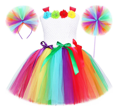 Disfraz De Hada Rainbow Pixie Para Niña, Fiesta De Cumpleaño