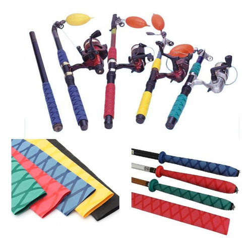 Tubo Retráctil Con De Manija De Raqueta De Azul 1mx0.3cm