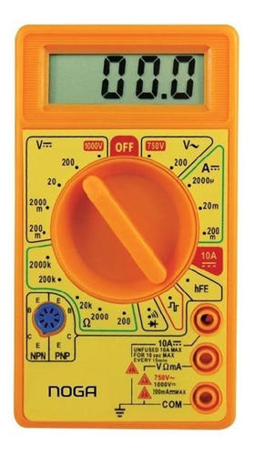 Imagen 1 de 5 de Tester Digital Noganet Dt-830d Con Buzzer 2000 K Ohm