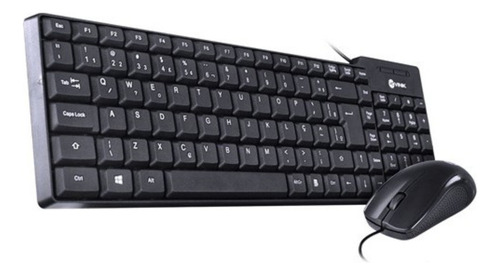 Kit Teclado E Mouse Abnt2 Dpi Usb 1.8 Mt Preto