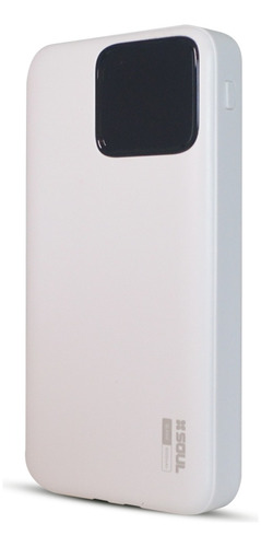 Cargador Portátil Rapido 6000mah P/ iPhone + Tipo C Display Color Blanco