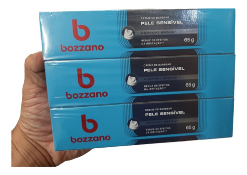 Kit 6 Creme De Barbear Bozzano Pele Sensível 65g