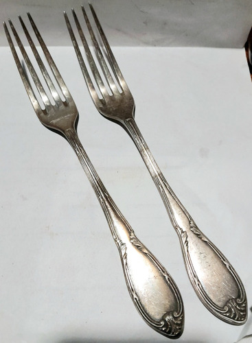 Lote 2 Tenedor Plata Lappas 21.5 Cm Precio X Lote