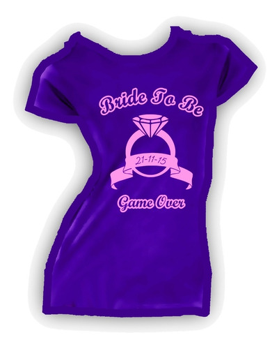 Playera Blusa Despedida De Soltera Game Over Bride To Be