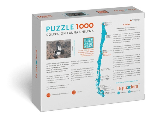 Imagen 4 de 4 de Puzzle 1.000 Piezas Animales: Cóndor Fauna Chilena