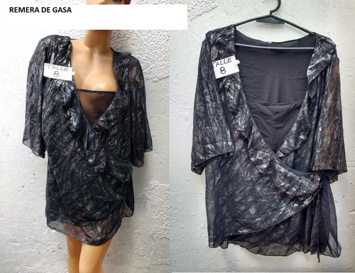 Remeras De Gasa Superpuesta Cruzada Divina Para Talle 7 !!!
