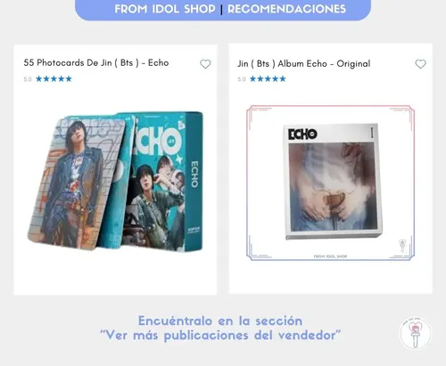 Álbum De Jin (bts) Echo Original (conjunto De 4 Versões