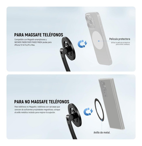 Neewer Soporte De Cuello Magnético Para Cámara Gopro Celular