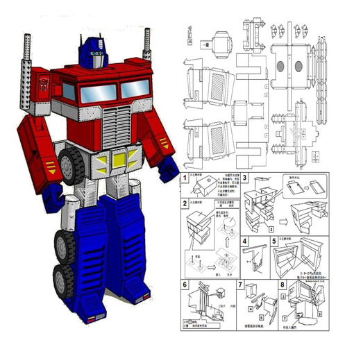 Optimus Prime Transformable Papercraft (retirar X Domicilio)