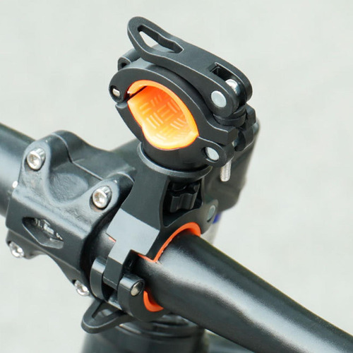 2 Soporte De Luz De Bicicleta De Rotación 360 Azul Negro