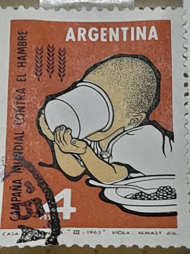 Estampilla    Campaña Mundial Contra El Hambre     1139   A3