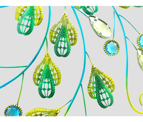 Luz Solar De Estaca Para Jardín De Pavo Real Luces Solares