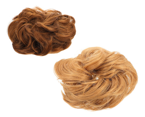 Peluca De Moño Con Forma De Rosquilla De Moño Recogido, 2 Un