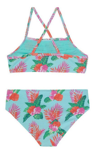Niña Bikini H2owear Uv+30 Textura Estampada Celeste
