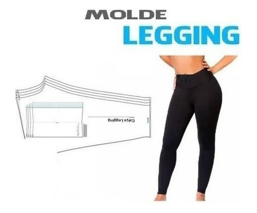 Kit Moldes Patrones Leggings Corte Alto Femenino