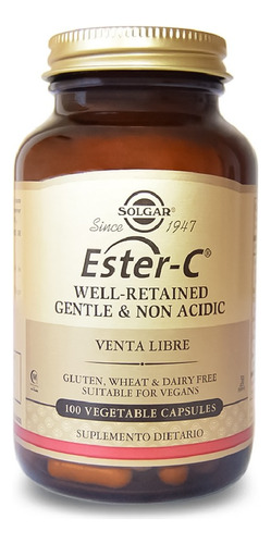 Solgar Ester C Plus Vitamina C Liberación Lenta Mayor Efecto