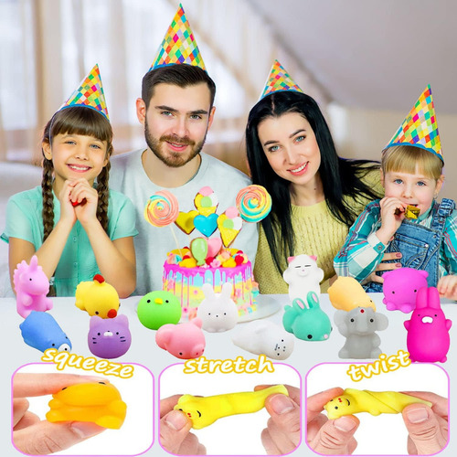 50 Und Pack Mini Mochi Squeeze Toy Fidget Spinner Para Niños Favores De Fiesta, Mini Cenas Juguetes De Alivio De Estrés De Animales Lindos