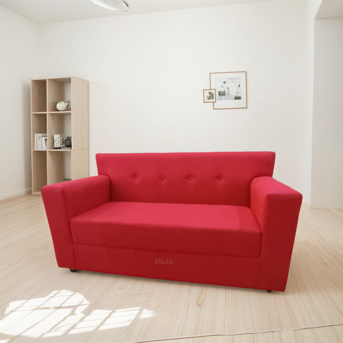 Sillón 2 Cps P/ Departamento Eco Cuero O Chenille Rustic Elección Liso