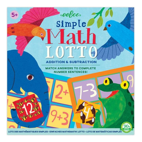 Juego Mesa Loto Matematicas Eeboo Niños 5 Años O + Didáctico