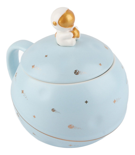 Taza Planeta Astronauta En Relieve De 400ml Con Caja Regalo