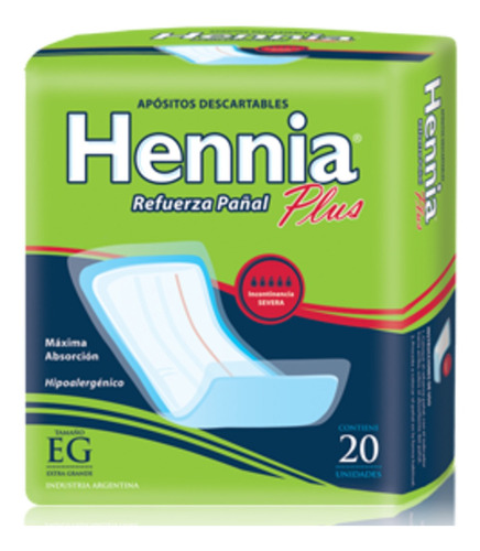 Hennia Refuerza Pañal Plus Eg X 20 Pañales