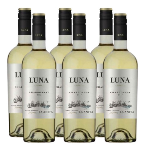 Vino Luna Chardonnay 750ml. Caja 6 Botellas Finca La Anita