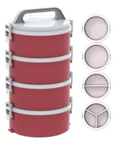 Comprar Marmita Térmica Divisória 4pçs 1,5 Litros Vermelha Soprano