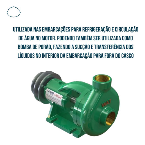 Bomba Centrífuga 1-1/2 Polegadas Circulação Barcos Náutica