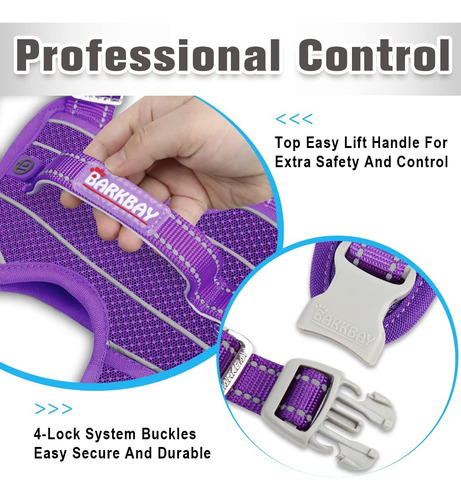 Arnés Para Perro Sin Tirones, Clip Frontal, Resistente, Refl