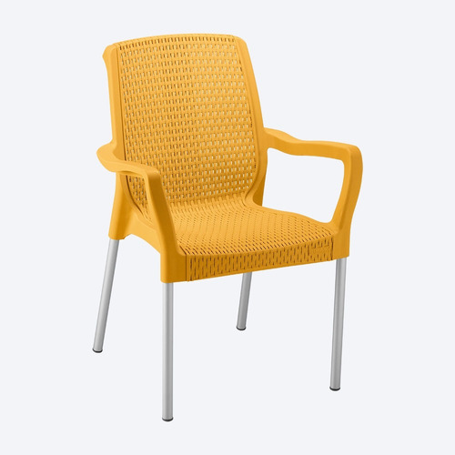 Silla Shia Con Brazos Rimax Amarillo Mostaza