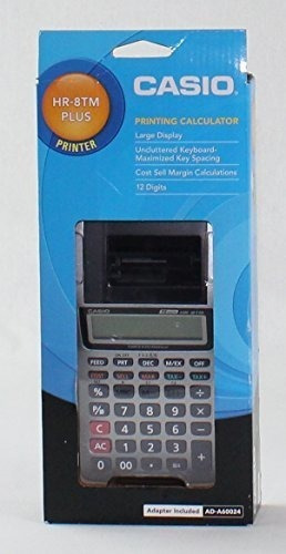 Calculadora De Impresión Casio Hr-8tm Plus Pantalla Grande