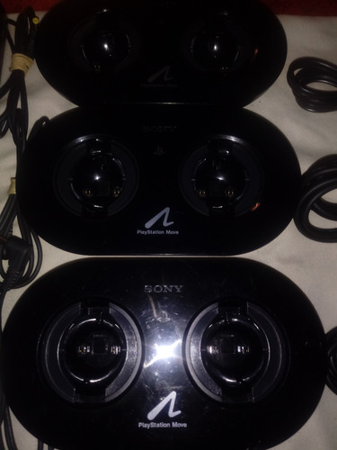 Base De Carga Para Ps-move Originales Sony Ps3-ps4 (leer!) Negro (Usado)