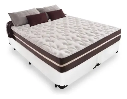 Elite Sono Cama Box King 193 Com Colchão Little Angel Mola Superlastic