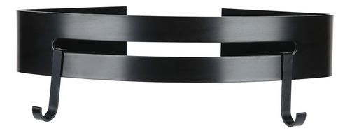 Estante De Esquina De Aluminio Bathroom Space, Color Negro