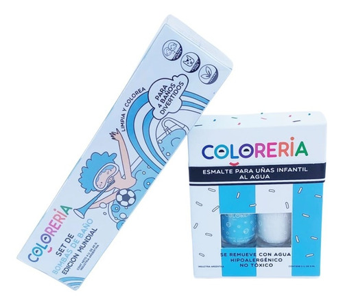 Combo Mundial Esmalte X2 + Bombas De Baño Colores Al Agua Ed