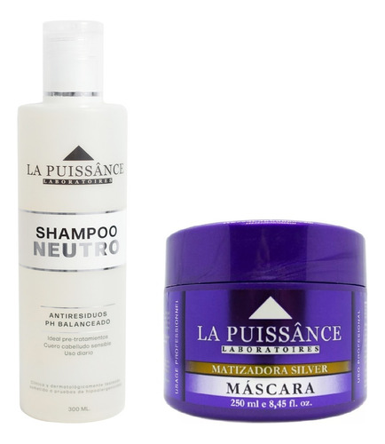 Mascara Matizador Silver La Puissance 250ml+shampoo Neutro