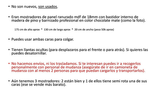 Imagen 5 de 5 de Exhibidor De Panel Ranurado Con Ruedas Chocolate 175x130cm