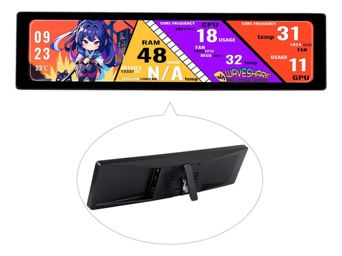 Pantalla Ips Waveshare De 11.9 Pulgadas, Compatible Con Rasp